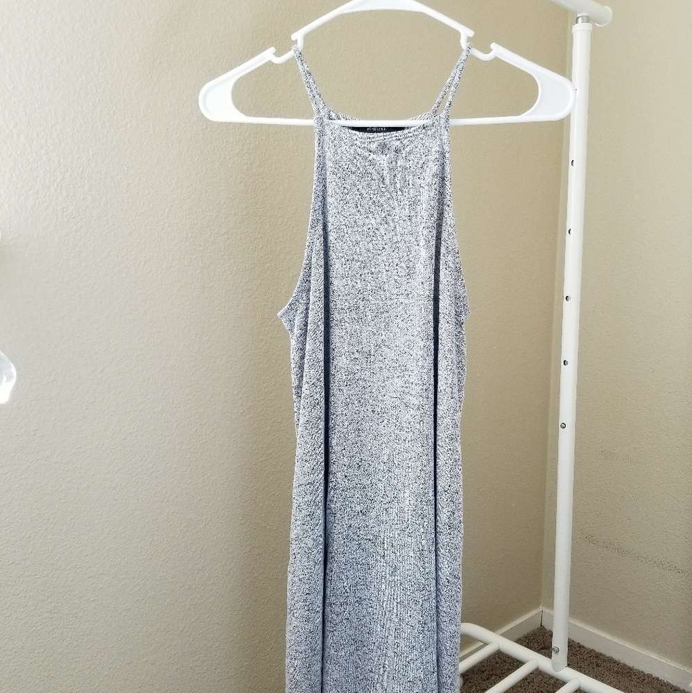 Long Gray Halter Dress NWOT | Forever 21